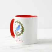 Blauwe vogel mok (Voorkant links)