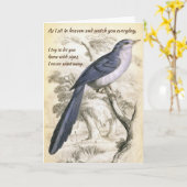 Blauwe vogel, nooit  sympathie weggestuurd kaart (Gele Bloem)