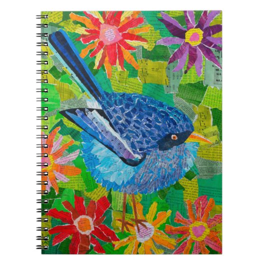 Blauwe vogel notitieboek (Voorkant)