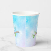 Blauwe Vogel Papier Cups Papieren Bekers (Rechts)