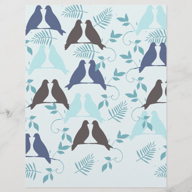 Blauwe Vogel Patroon (Voorkant)