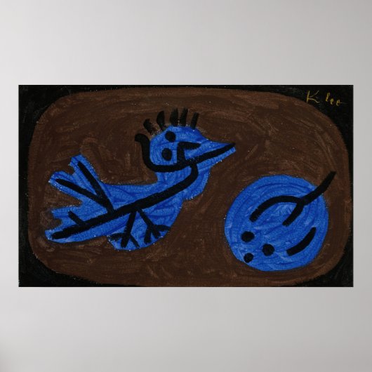 Blauwe vogel pompoen - Paul Klee 1939 Poster (Voorkant)