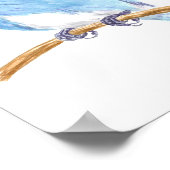 Blauwe vogel poster (Hoek)