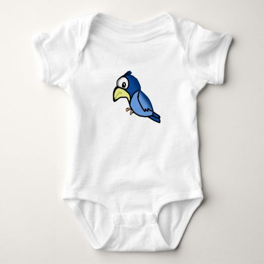 Blauwe vogel romper (Voorkant)