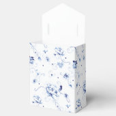 Blauwe Vogel Roze Chinoiserie Bloemig Bedankdoosjes (Geopend)