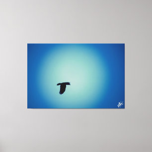 Blauwe vogel serie #7 canvas afdruk
