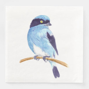Blauwe vogel servetten