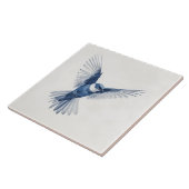 Blauwe vogel - tegeltje (Zijkant)