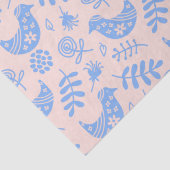 Blauwe vogel tissuepapier (Detail)