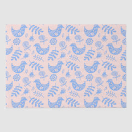 Blauwe vogel tissuepapier