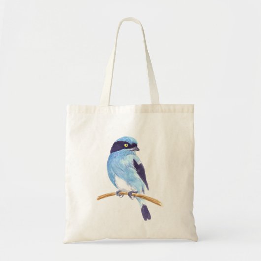 Blauwe vogel tote bag (Voorkant)