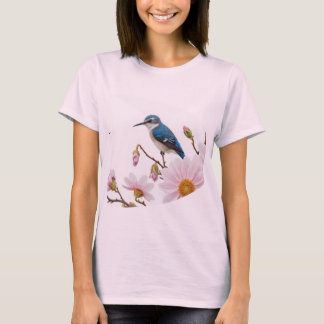 blauwe vogel van geluk t-shirt