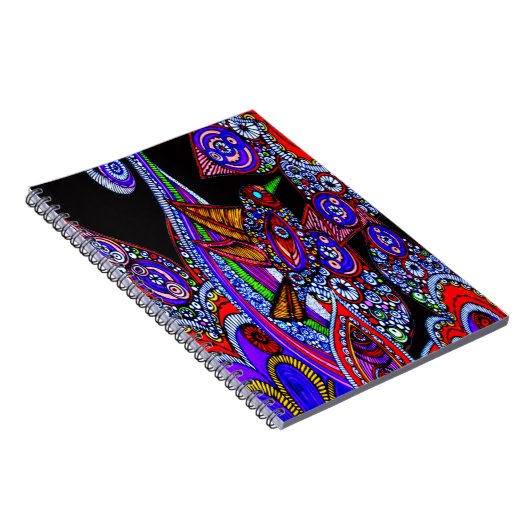 Blauwe vogel van het paradijszwarte Notitieboek (Rechterzijde)