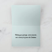 Blauwe vogelnest met versiering in winterdennenbom feestdagen kaart (Binnen)