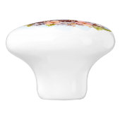 Blauwe vogelpest keramische knop (Zijkant)