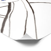 Blauwe vogelprint foto afdruk (Hoek)