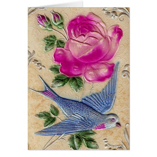 Blauwe vogelroze (Voorkant)