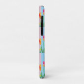 Blauwe vogelroze en blauwe bloemen Case-Mate iPhone case (Achterkant/links)