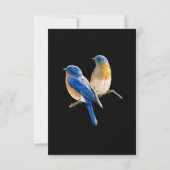 Blauwe Vogels Botanische Veiligheidsmaatregel Omhe Kaart (Achterkant)