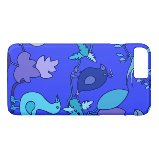 Blauwe Vogels Case-Mate iPhone Case (Achterkant (Horizontaal))