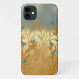 Blauwe vogels iPhone 11 hoesje