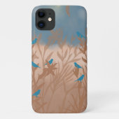 Blauwe vogels Case-Mate iPhone case (Achterkant)