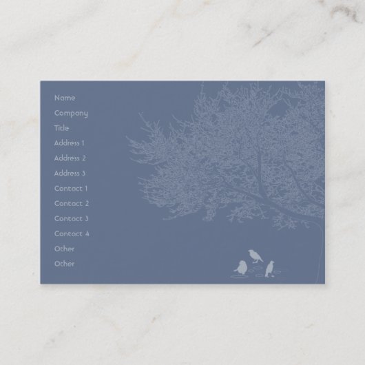 Blauwe vogels - Chubby Visitekaartje (Voorkant)