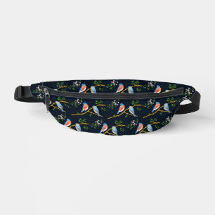Blauwe vogels Donkerblauw heuptasje