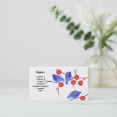 Blauwe vogels - Gepersonaliseerd Visitekaartje (Staand voorkant)