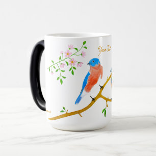 Blauwe vogels Grote Magische Mok