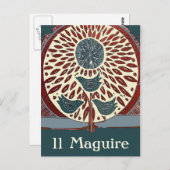 Blauwe Vogels in Boom Abstract 11 Maguire Briefkaart (Voorkant / Achterkant)