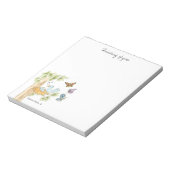 Blauwe vogels in een Boom Note Pad Notitieblok (Gedraaid)