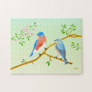 Blauwe vogels Legpuzzel