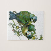 blauwe vogels legpuzzel (Horizontaal)