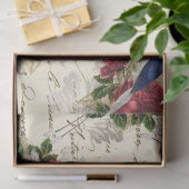 blauwe vogels met kronen en ontkoppeling van Roze Tissuepapier (Geschenk)