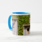blauwe vogels mok (Voorkant links)