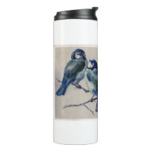 Blauwe vogels op een tak - Hector Giacomelli