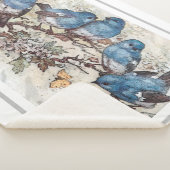  blauwe vogels sherpa deken (3/4)