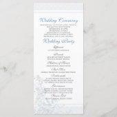  Blauwe Vogels Winter Wedding Ceremony Programma (Achterkant)