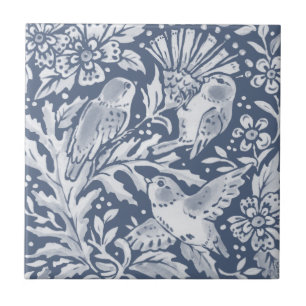Blauwe vogelsoorten Vloerbossen Tegeltje