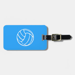 Blauwe volleybal bagagelabel
