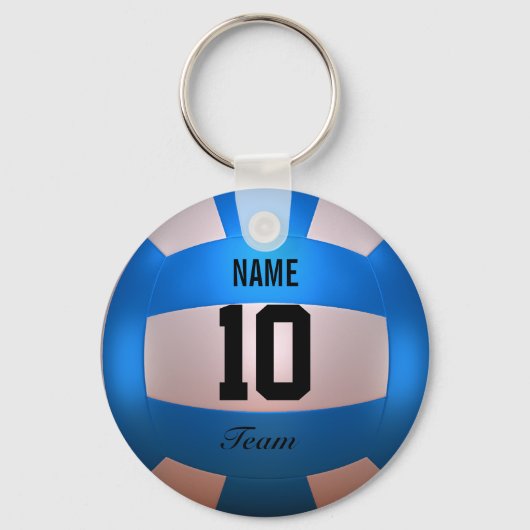 Blauwe volleybal sleutelhanger (Voorkant)
