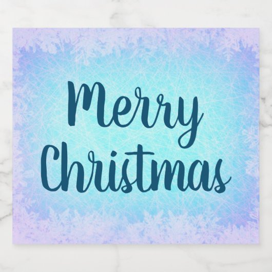 Blauwe vorst Kerst Bier Etiket (Enkel label)