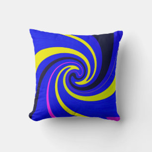 Blauwe vortex kussen