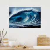 Blauwe Vortex Poster (Keuken)