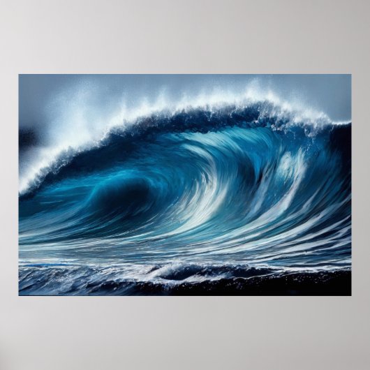 Blauwe Vortex Poster (Voorkant)