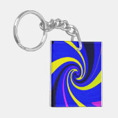Blauwe vortex sleutelhanger (Voorkant Links)