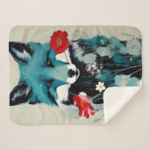 Blauwe vos sherpa deken (Voorkant (horizontaal))