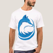 Blauwe vos t-shirt (Voorkant)