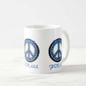 " blauwe vrede voor alle mok " (Voorkant rechts)